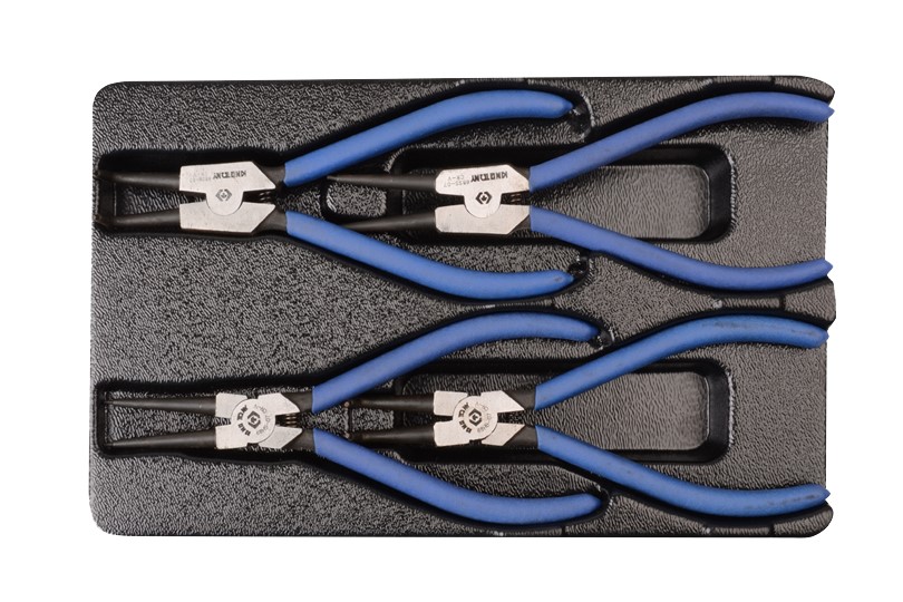 Комплект шарнирно-губцевого инструмента в лотке 4 пр